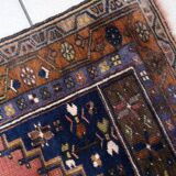 Tapis Vintage Baluch Fait Main en Laine – Années 1940 – 87 x 141 cm – Rug