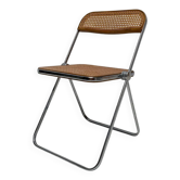 1x 1960s vintage Plia cane folding chair by Giancarlo Piretti for Anonima Castelli