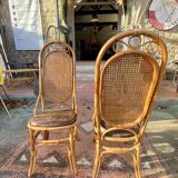 Pair of rattan chairs circa 1960
