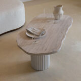 Venus coffee table irregular natural travertine - 100x50cm
