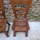 Brutalist oak chairs