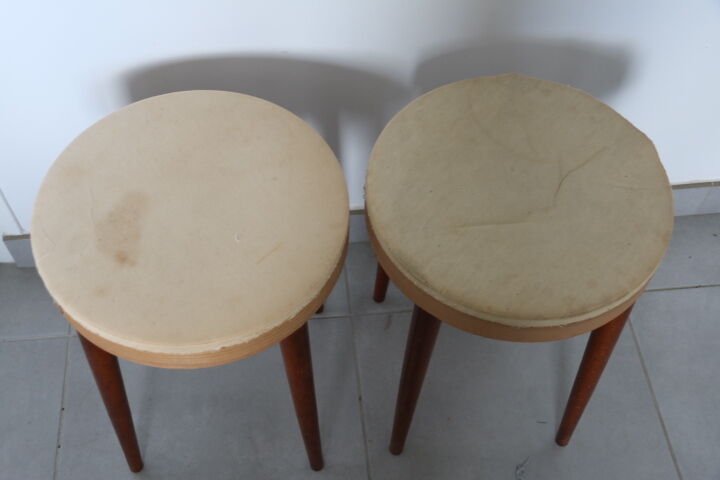 Pair baumann stools to cover