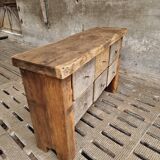 Antique workbench, chest of drawers, side table, bathroom furniture, 19th century