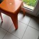 Vintage orange Flair stool from the 70s