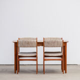 Scandinavian vintage extendable table double extension 1960