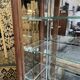Buffet deux corps vitrine de magasin chêne 1900