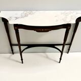 Ebonized Beech Console Table with Portuguese Pink Marble Top, Italy