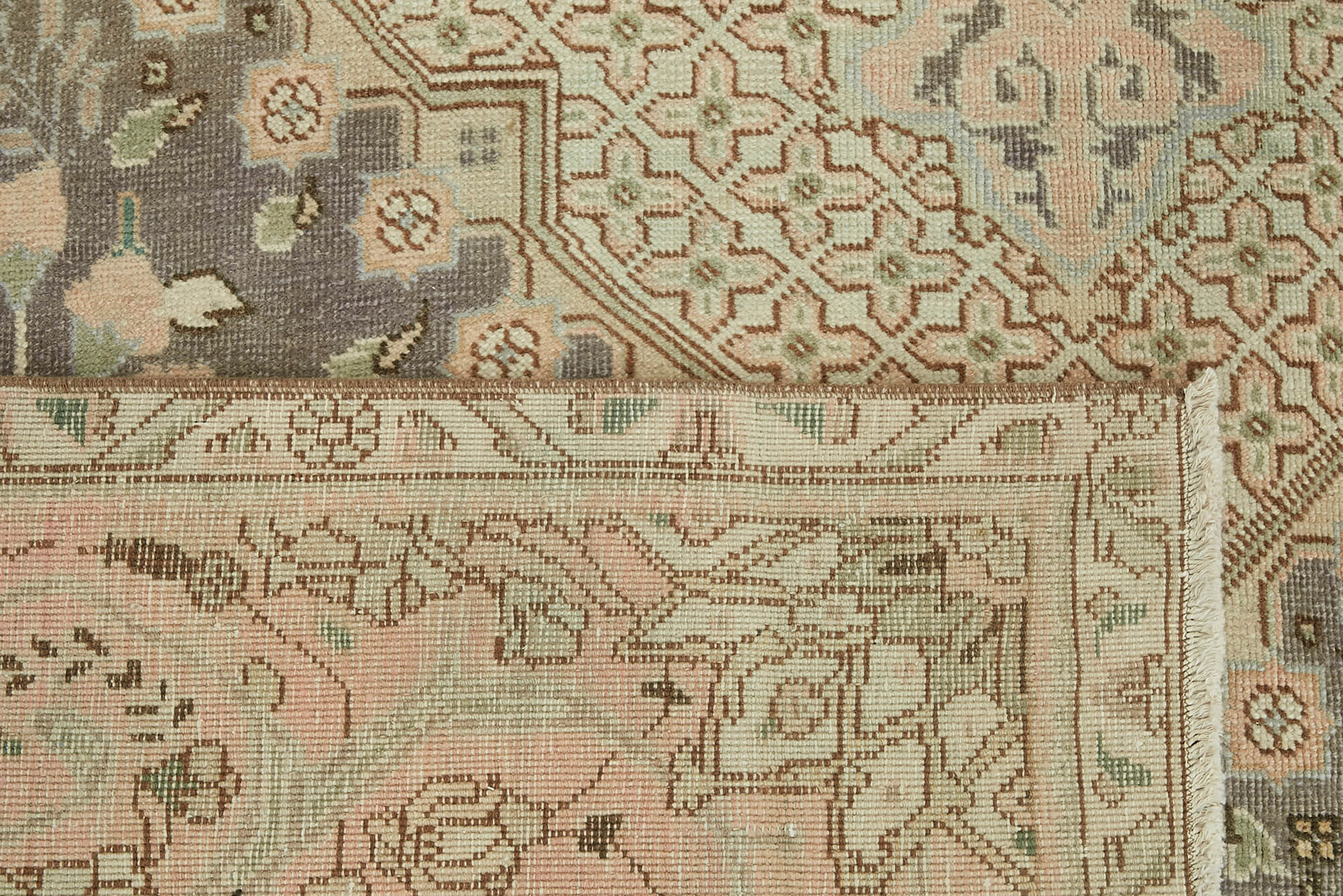 Handmade Vintage Decorative Large Area Beige Rug  236x333cm