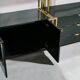 Brass laced library shelf by Kim Moltzer 1970
