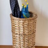 Vintage rattan umbrella stand