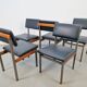 Pali Dining Chairs and Table by Louis van Teeffelen for Wébé, 1960s, Set of 6