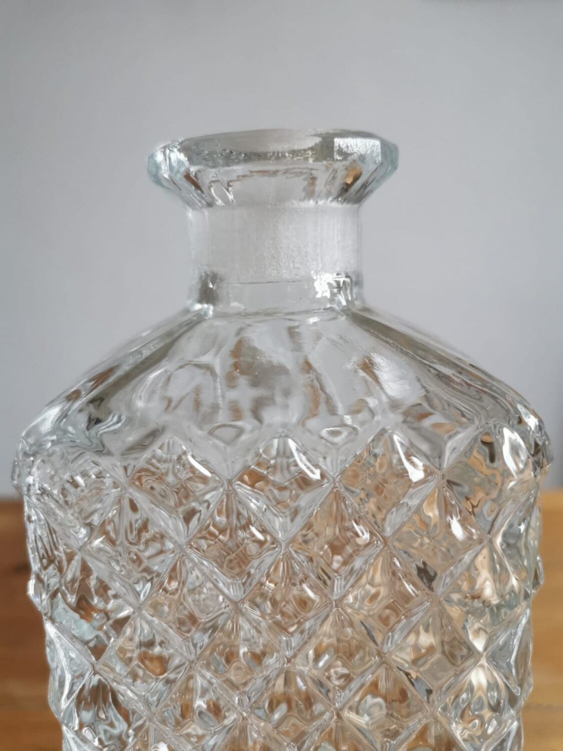 Pressed glass whisky decanter