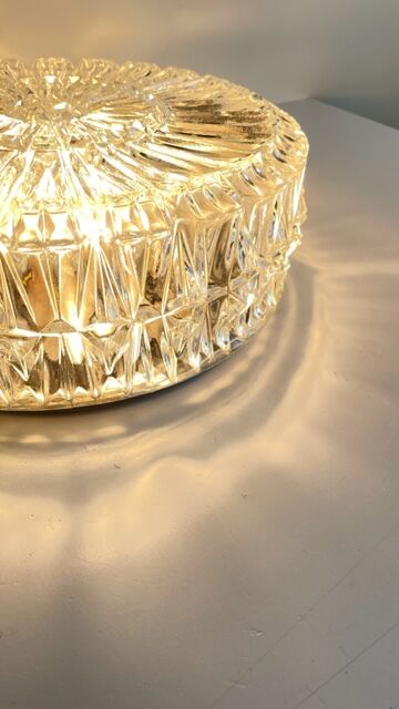 Semi-crystal ceiling lamp design german vintage