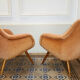 Armchair sculptural vintage 50s copper and restored