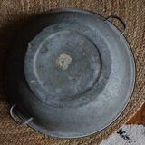 Planter Large round zinc basin with two handles