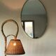 Oval brass mirror, Italy, circa 1960.