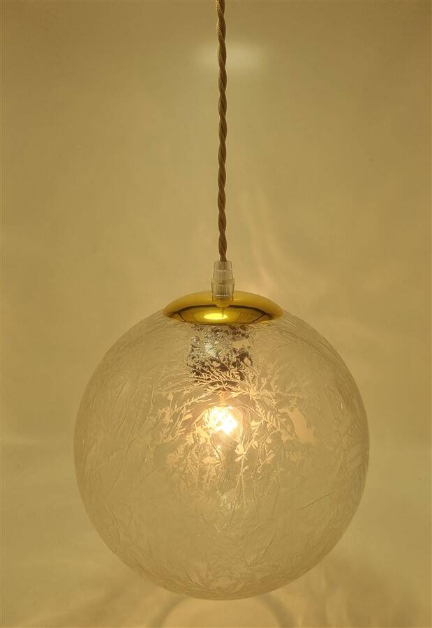 Frosted glass pendant light