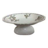 Ancien plat coupe pied douche gypsophile, fleurs blanches