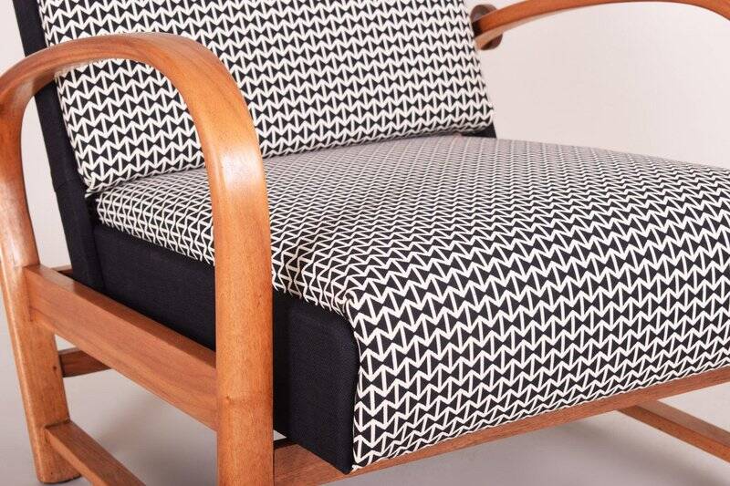Art Deco Walnut Lounge Chairs attributed to Thonet, Germany, 1930s, Set of 2