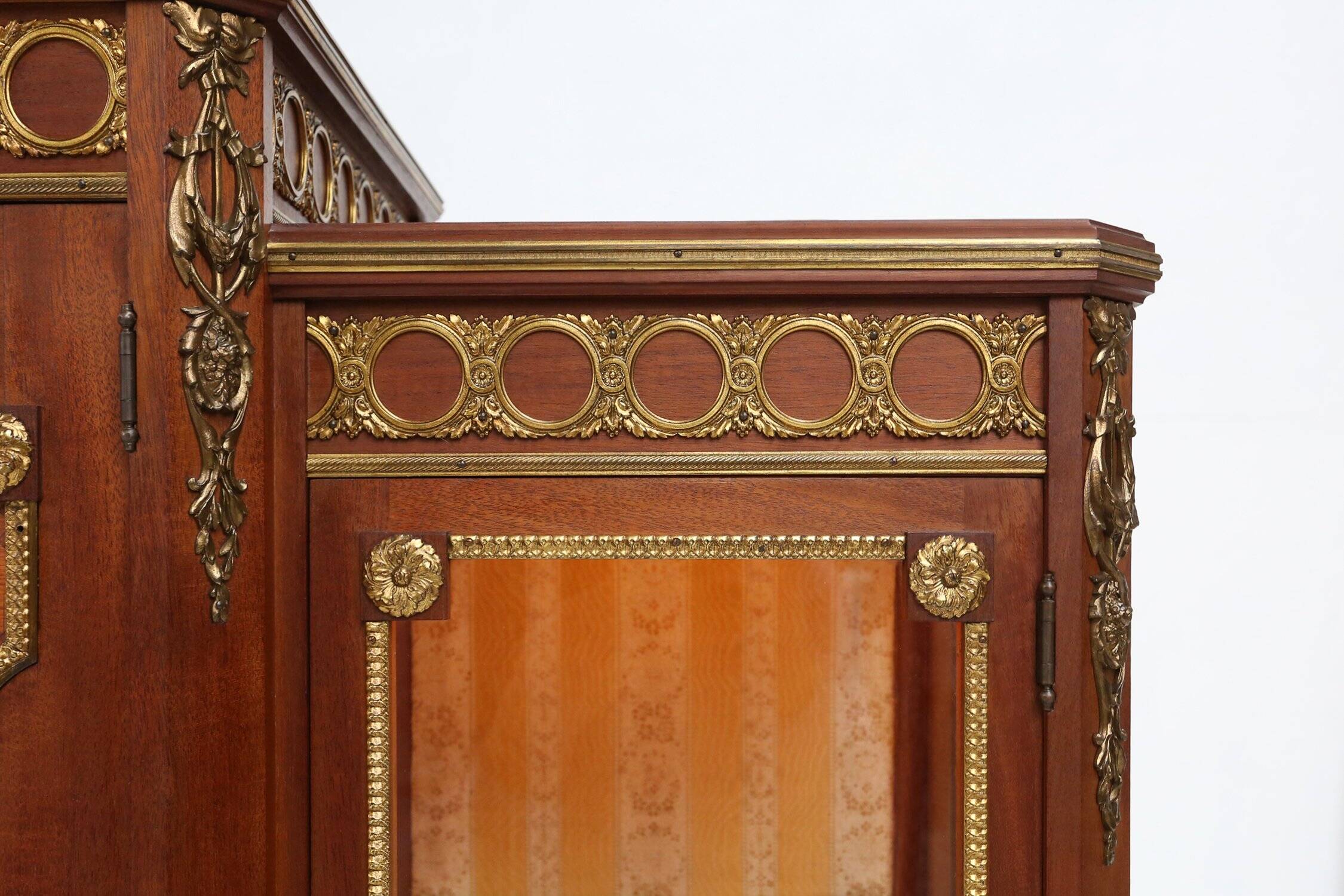 Louis Xvi Display Cabinet in Marquetry with Light, France, 1850s