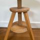 Watchmaker's stool in patinated antique wood