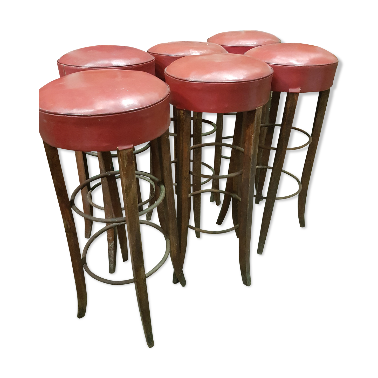6 bar stools 1950