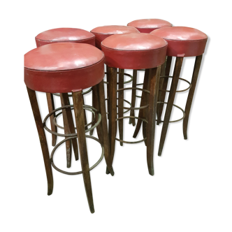 6 bar stools 1950