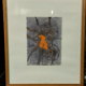 Abstract painting rulo 1966 mixed media paper frame