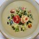 Napoleon III Painted Sheet Metal Tray Painted Metal Floral Decor Diameter 44.5