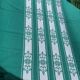 Nappe Helena Biarritz, made in france, linge basque, verte avec des broderies blanche, Vintage