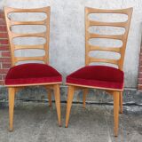 Series of 4 art deco chairs