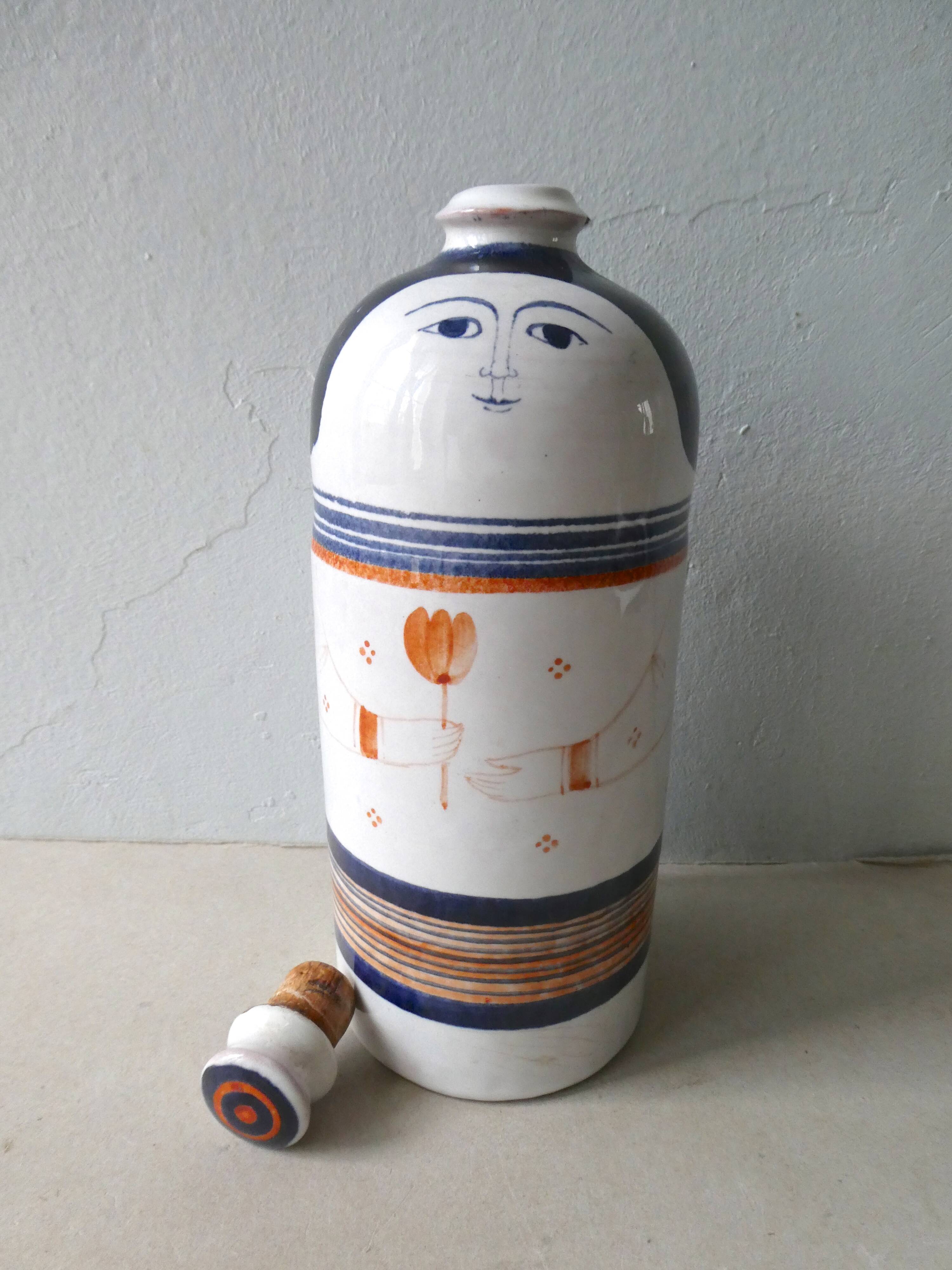 Bottle ceramic of Claude and Slavik Palley, 70 years