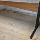 Vintage rectangular coffee table with a wooden top and black metal base, 1960s.