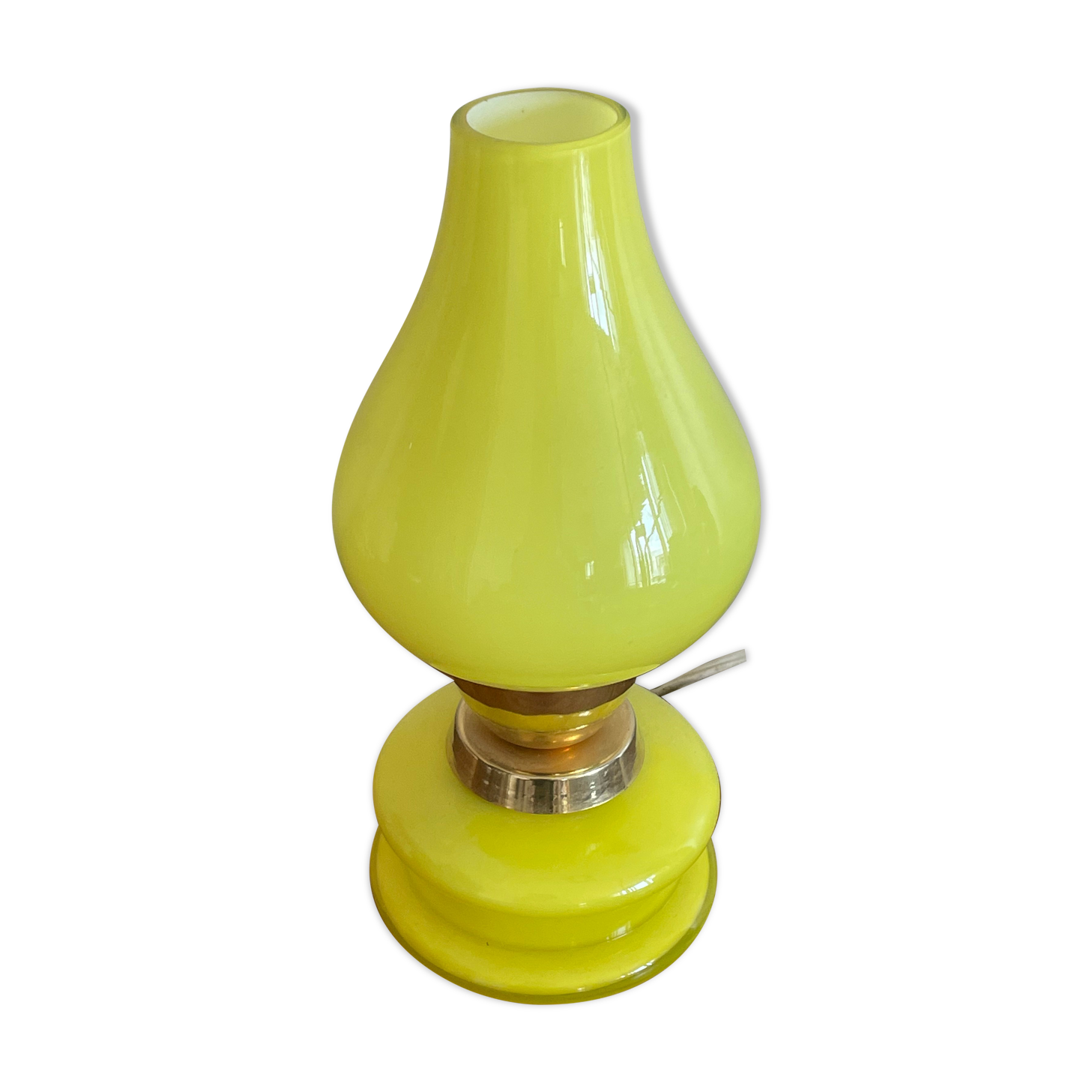 Yellow glass lamp