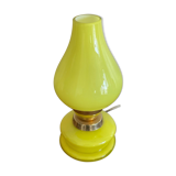 Lampe en verre jaune