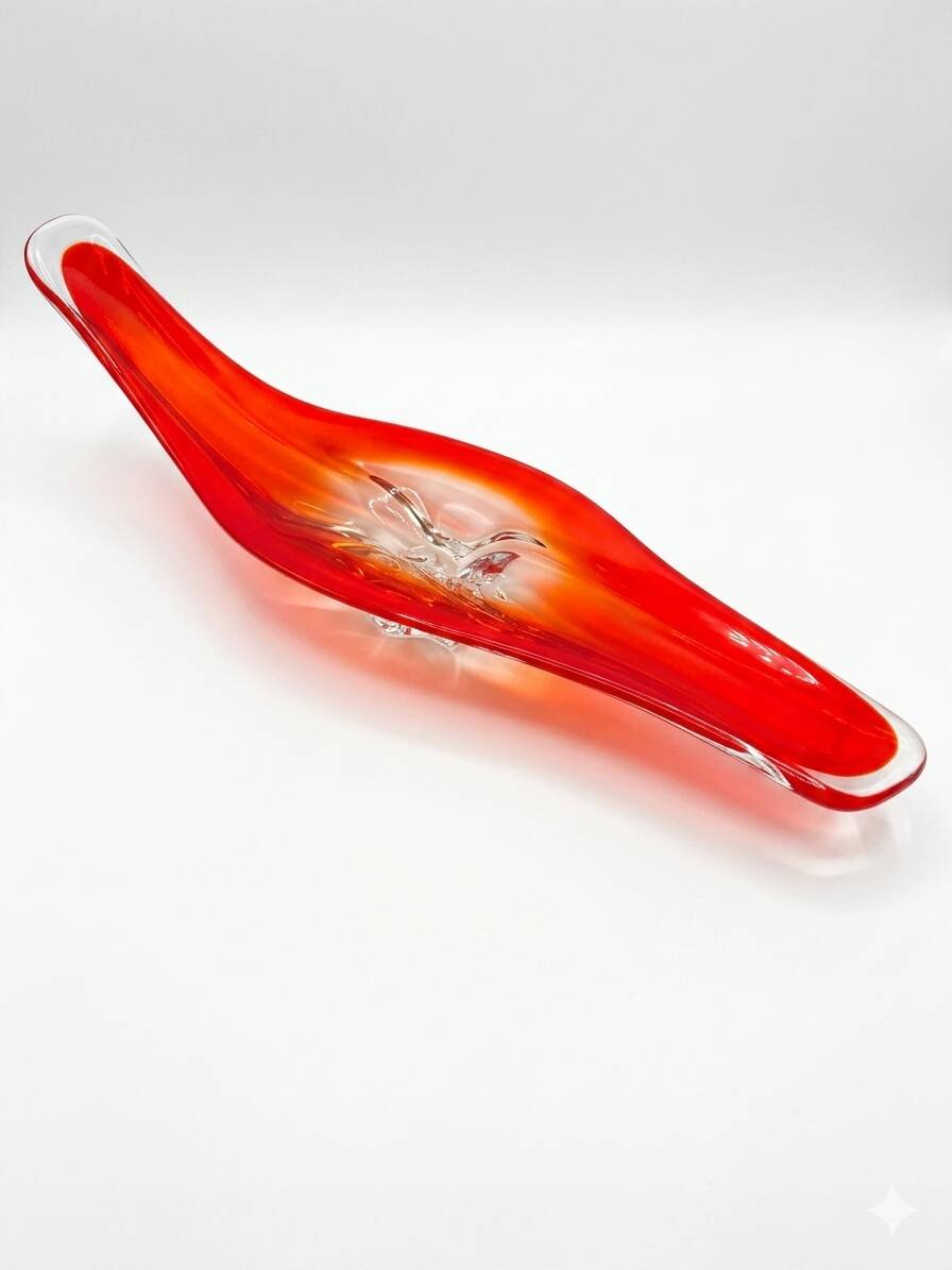 Vintage blown glass centrepiece from the 70s - 65 cm