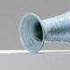 Turquoise ceramic conical vase, accolay, 1950s