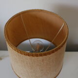 Blue ceramic lamp with lampshade