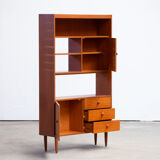 Scandinavian library in vintage teak 1960