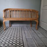 solid wood bench