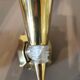 Pair of vintage brass and acrylate wall lights