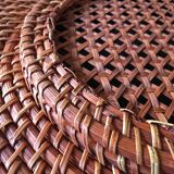 Set of 6 wicker and rattan undertributions
