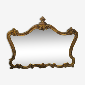 Miroir bois doré époque 19 ème - 122x96cm