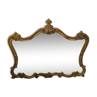 Miroir bois doré époque 19 ème - 122x96cm