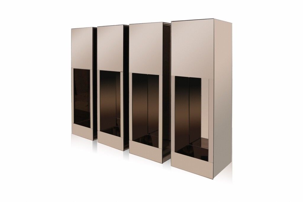 Smoked mirror pedestals 1970