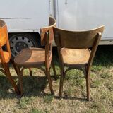 Set 4 mismatched bistro chairs baumann ep 50