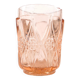 Mid-century modern vase, pressed rosé glass, Poland, 1950s