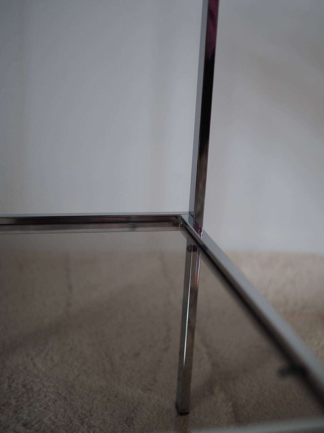 Vintage chrome metal saddle