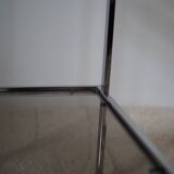 Vintage chrome metal saddle