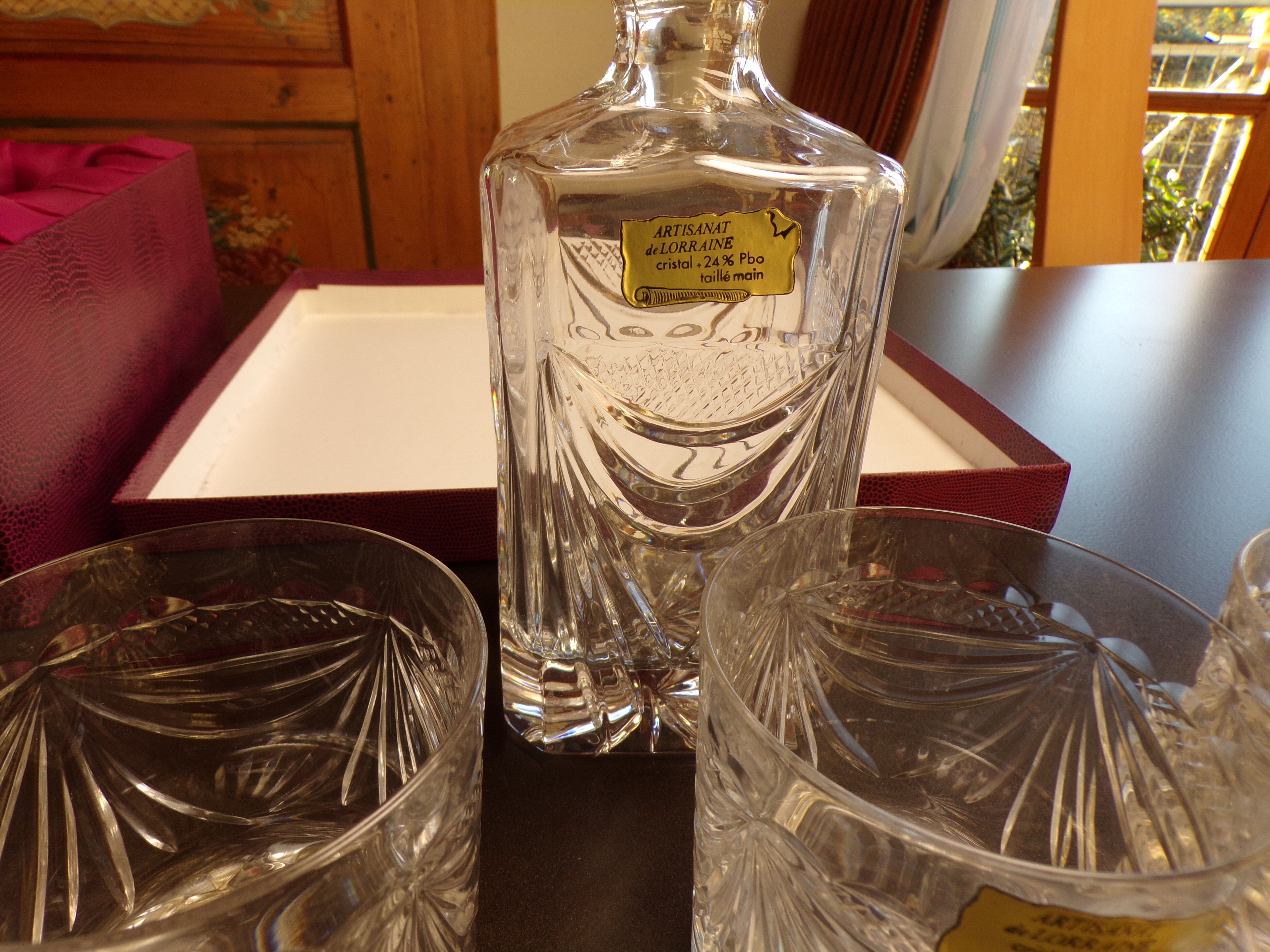 Crystal whisky service Artisanat de Lorraine